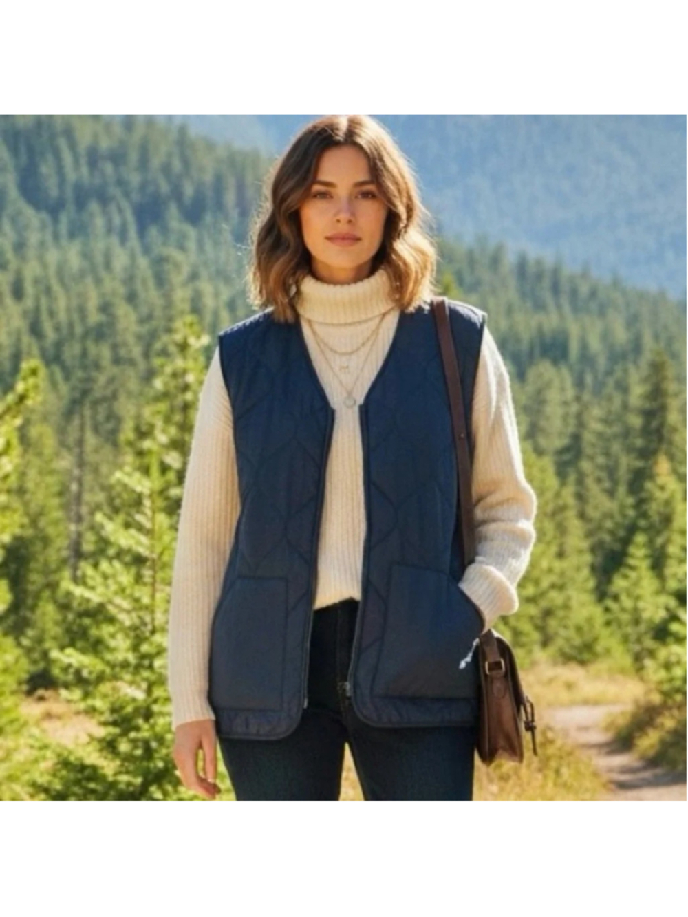 Joe Fresh Navy Onion Quilted Field Vest Size S (unisex)
